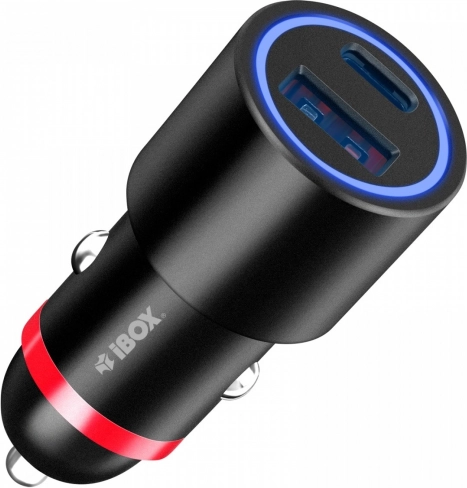 Avtopolnilec IBOX 48 W USB‑A + USB‑C (PD 3.0, QC 3.0)