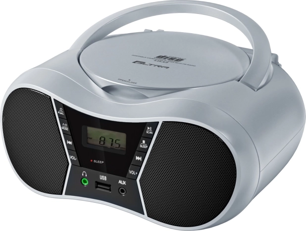 Prenosni CD/MP3 radijski predvajalnik z USB in Bluetooth – srebrn