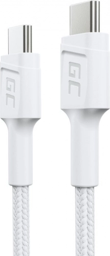 Kabel GC PowerStream USB-C na USB-C 30 cm, PD 60W, QC 3.0, bel