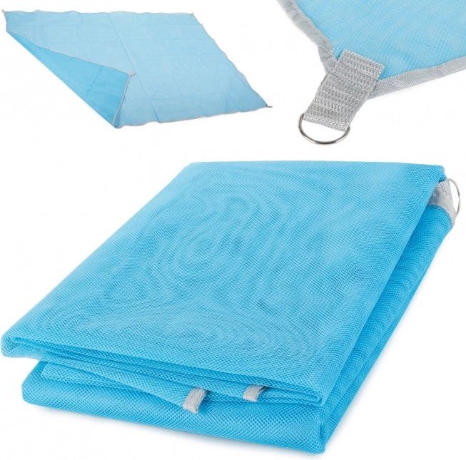 Plažna podloga 200 × 210 cm z vodoodporno izolacijo – Modra