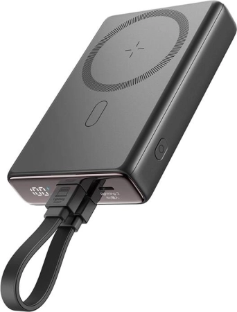 Magnetna powerbanka s stojalom Joyroom, 20 W, 10000 mAh, črna