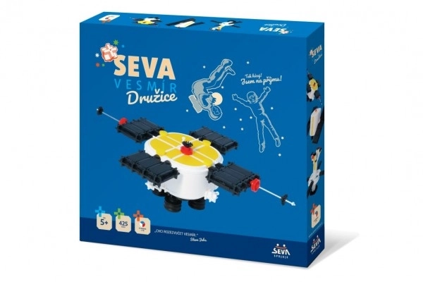 Konstrukcijski set SEVA VESOLJE Satelit plastika 425 kos v škatli 35x33x5cm