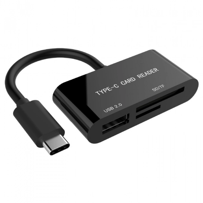 USB-C SDXC/Combo/Črna Čitalnik Kartic