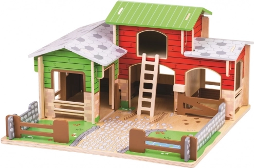 Lesena kmetija COBBLESTONE Bigjigs Toys
