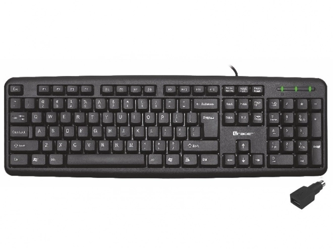 Tipkovnica Tracer Maverick črna s USB + PS2 adapterjem