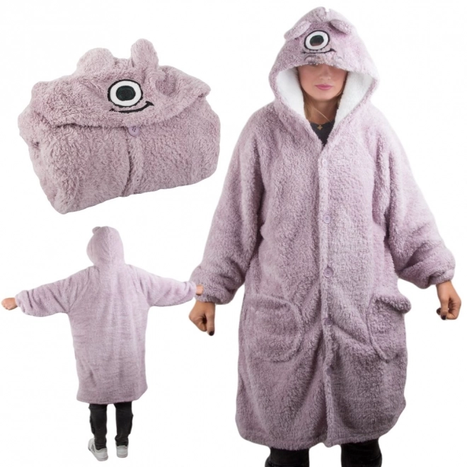 Topla oversize jopa s kapuco in kožuhom