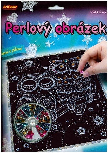 ARTLOVER Biserna slika Sove 20x25 cm