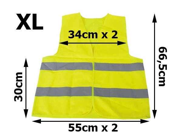 Refleksni varnostni jopič rumen velikost XL