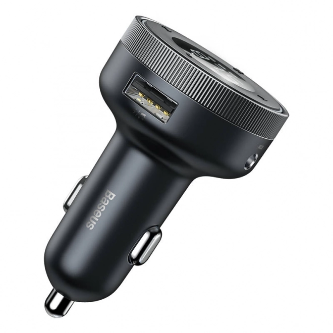Baseus uživaj brezžični polnilec MP3 za avto, Bluetooth 5.0, microSD, AUX (črna)