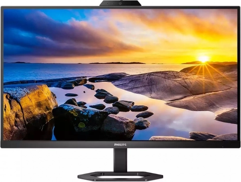 Monitor 27 palcev z IPS, HDMI, DP, USB‑C, pivotom, kamero in zvočniki