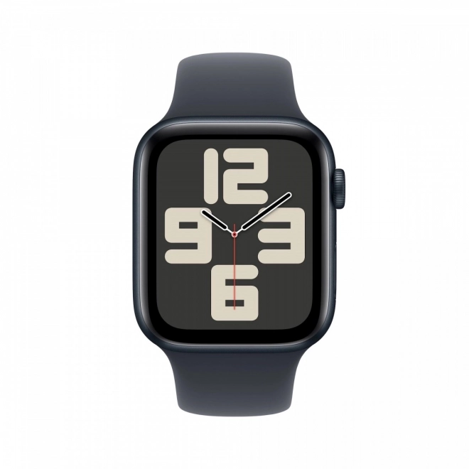 Apple Watch SE GPS, aluminijasto ohišje 40 mm v barvi polnoči s športnim paščkom v barvi polnoči - velikost S/M