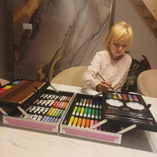 Velik komplet za risanje v kovvčku z enorogem Maaleo 22768