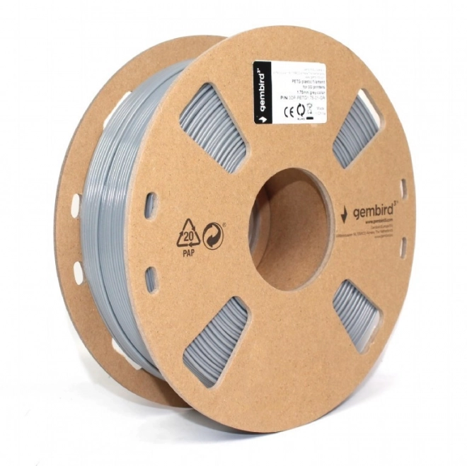 Filament za 3D tiskalnik PETG/1,75 mm/1 kg/siv