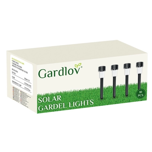 Sončne vrtne svetilke LED - set 10, za zamašitev, vodoodporne, topla bela svetloba