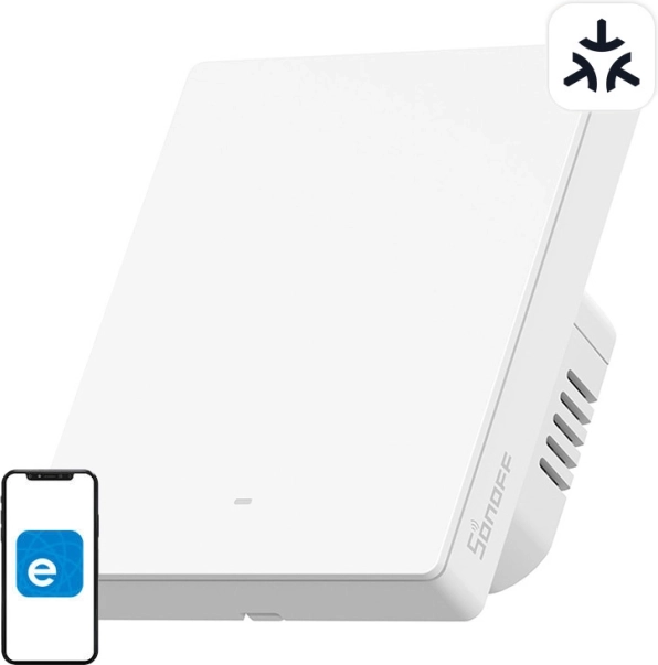 Inteligentno stensko stikalo SONOFF M5 Matter, 1-kanalno, za okvir