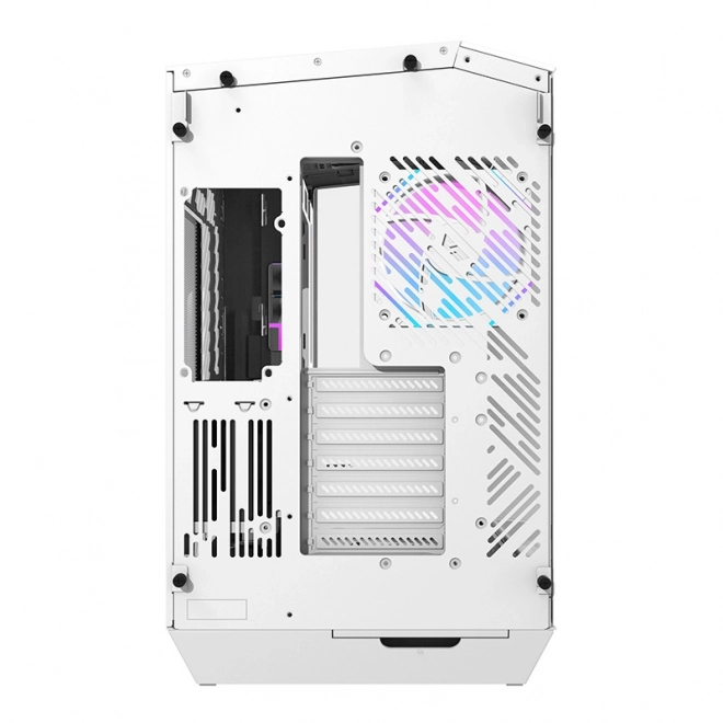 Ohišje Darkflash z RGB ventilatorji in nosilcem za GPU belo