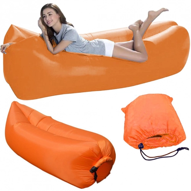 Napihljiv kavč Lazybag oranžen
