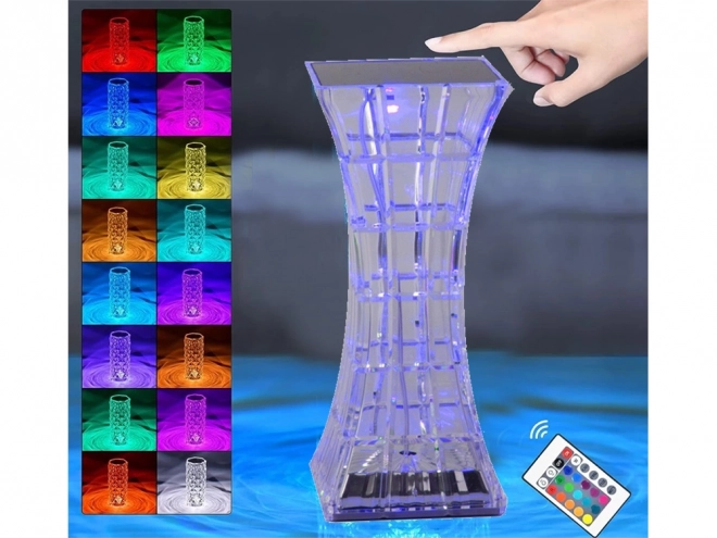 Kristalna nočna svetilka z RGB LED in daljinskim upravljanjem