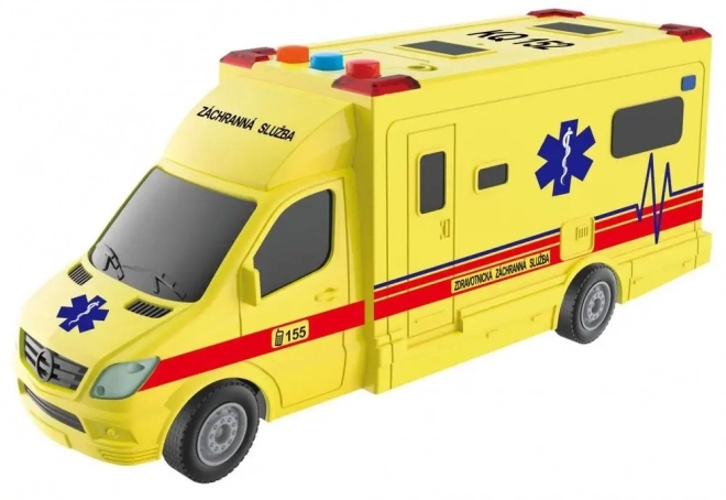 Reševalno vozilo na vztrajnik z svetlobnimi in zvočnimi učinki