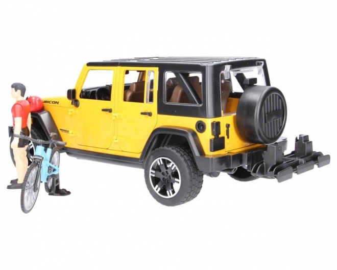 Bruder Jeep Wrangler Rubicon s kolesarjem in kolesom