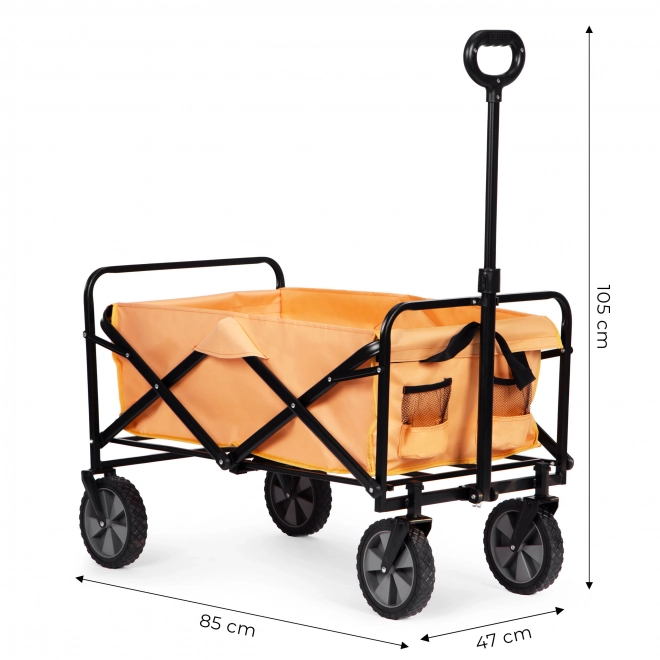 Zložljiv transportni voziček MultiGarden 47x105 cm, oranžen