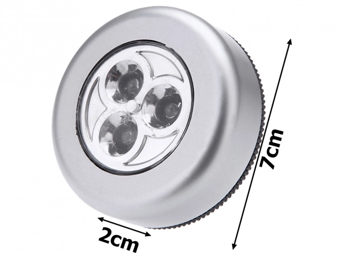 Brezžična samolepilna dotik svetilka za omaro s 3 LED