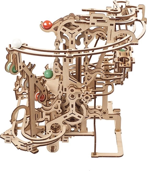 Ugears 3D lesene mehanske puzzle Kroglična steza verižna