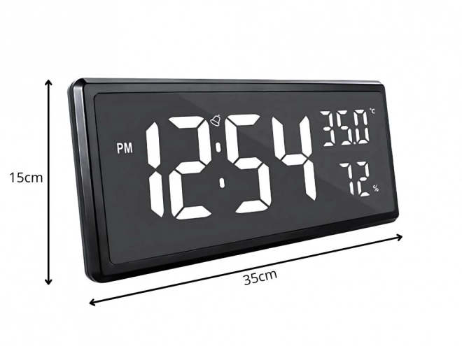 Digitalna ura z LED zaslonom in funkcijo merjenja temperature in vlažnosti