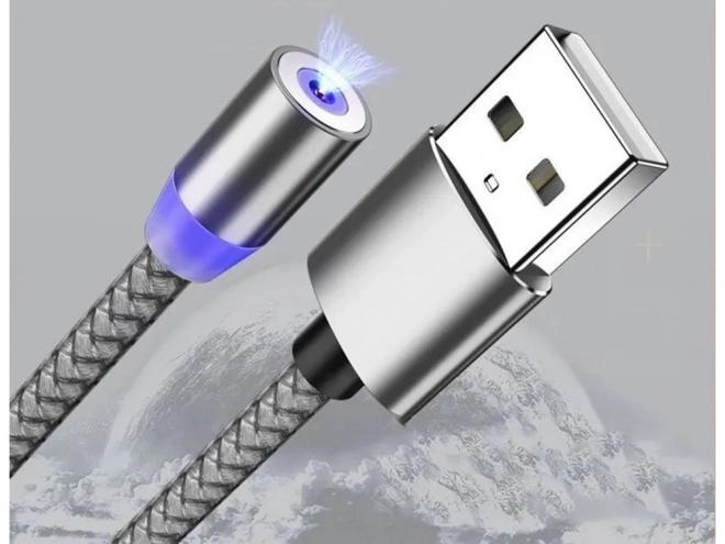 Magnetni polnilni kabel s tremi priključki