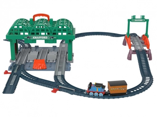 Fisher-Price Vlak Tomo in prijatelji Postaja Grodkov lokomotiva