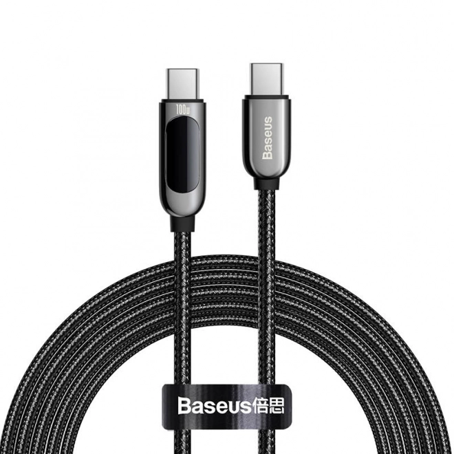 USB-C kabel za prikaz USB-C Baseus, 100 W, 2 m (črna)