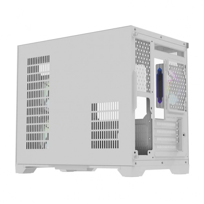 Računalniško ohišje Darflash FT418 + 6 ventilatorjev aRGB (bela)