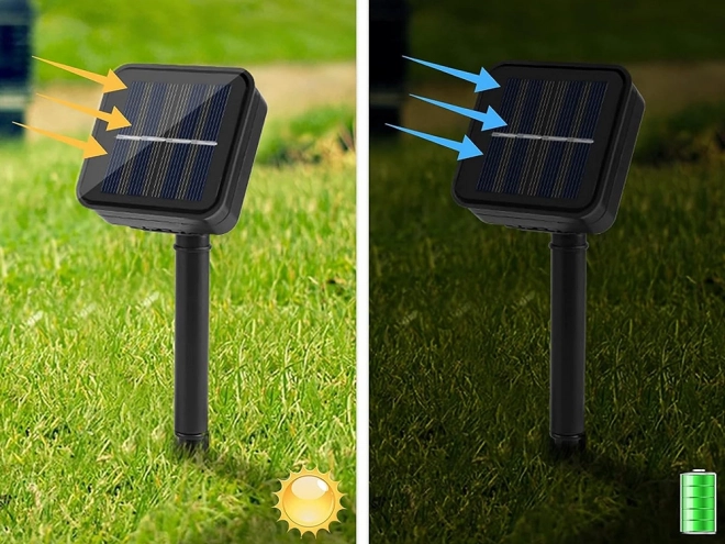 Vrtna solarna svetlobna girlanda večbarvna