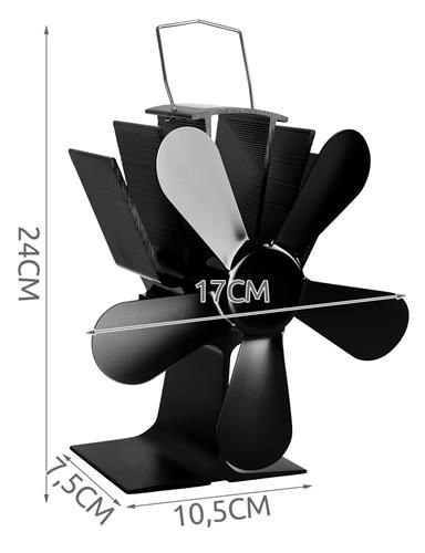 5-lamelni ventilator za kamin