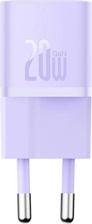 Mini omrežni polnilnik Baseus GaN5 20 W USB‑C (vijoličen)