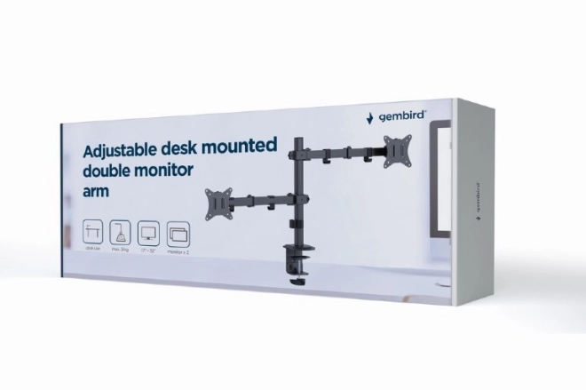 Nastavljivo dvojno držalo za monitorje na mizo