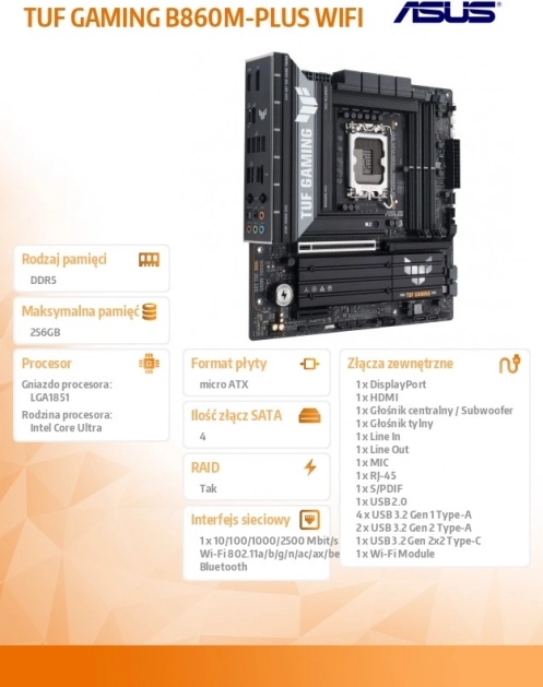 matična plošča ASUS TUF Gaming B860M-Plus WiFi