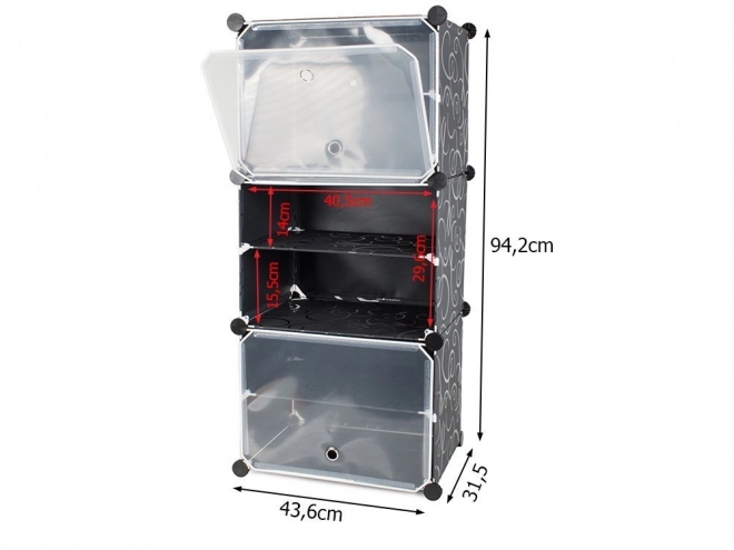 Modularna omara za čevlje s 6 policami
