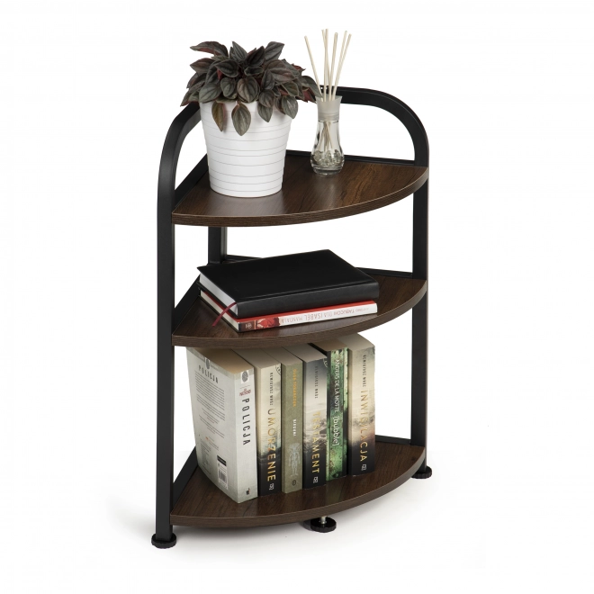 Kotna polica ModernHome v loft stilu, 3 police