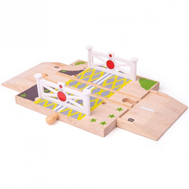 Bigjigs Rail Lesene avtoceste Železniški prehod z vrati