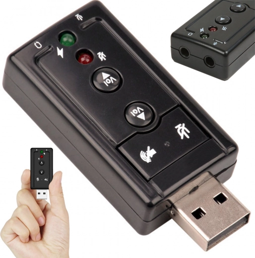 Zunanja USB zvočna kartica 7.1 s priključkom za slušalke in mikrofon