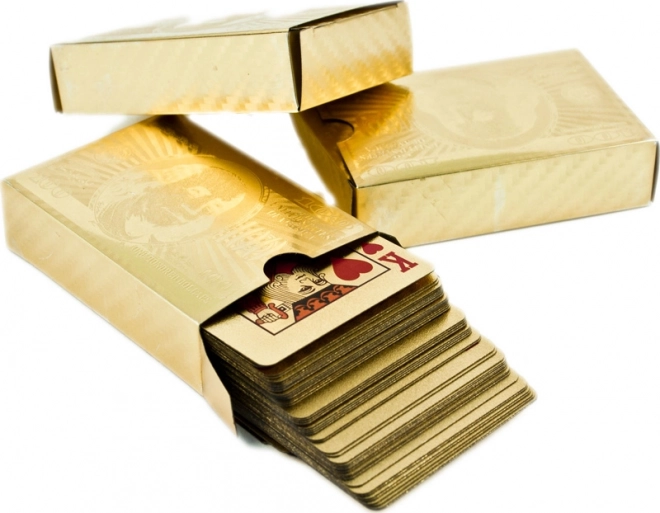 Zlate plastične igralne karte - $$$ dolar