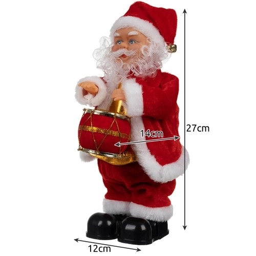 Igrajoča in pojoča figurica Božička 30 cm