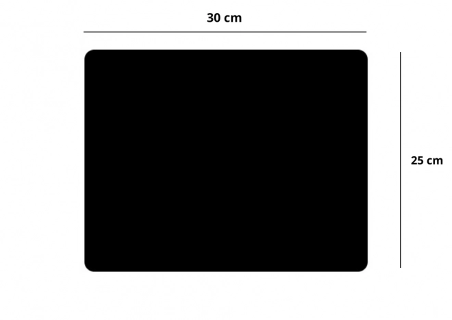 Nedrseča podloga za miško črna 30x25cm