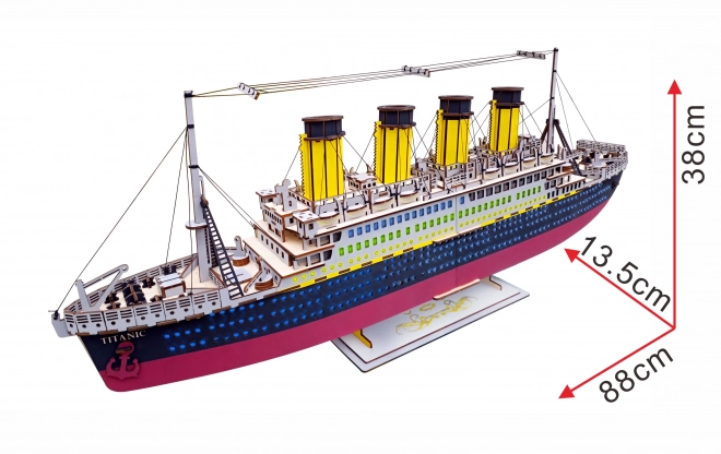 Woodcraft Lesene 3D sestavljanke Titanic