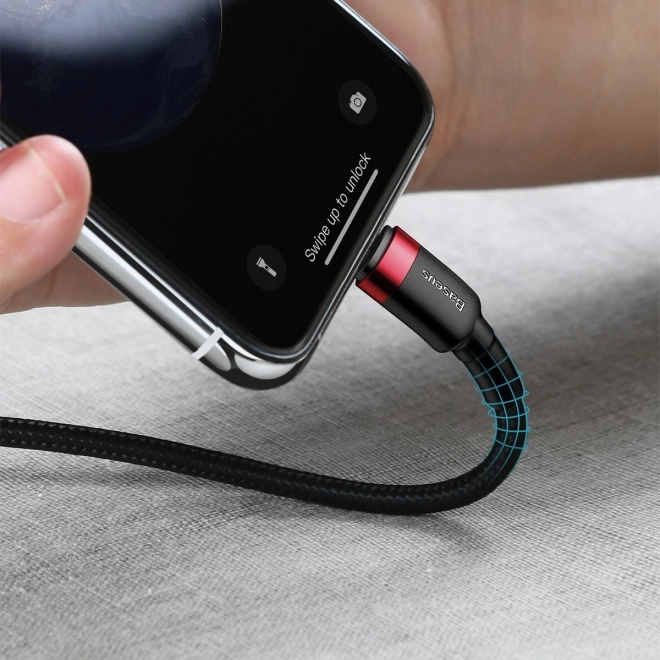 Kabel Baseus Cafule USB-C na Lightning 18W rdeče-črni