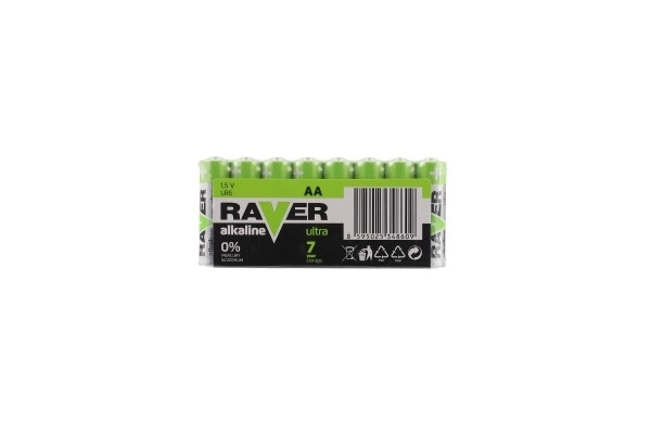 Ultra alkalne baterije RAVER LR6/AA 1,5 V 8 kos v foliji