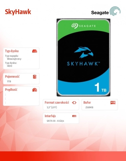 Trdi disk 3,5 palca SkyHawk 1TB
