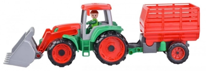 Auto Truxx traktor nakladač s prikolico za seno s figurico v škatli 53x19x16cm 24m+