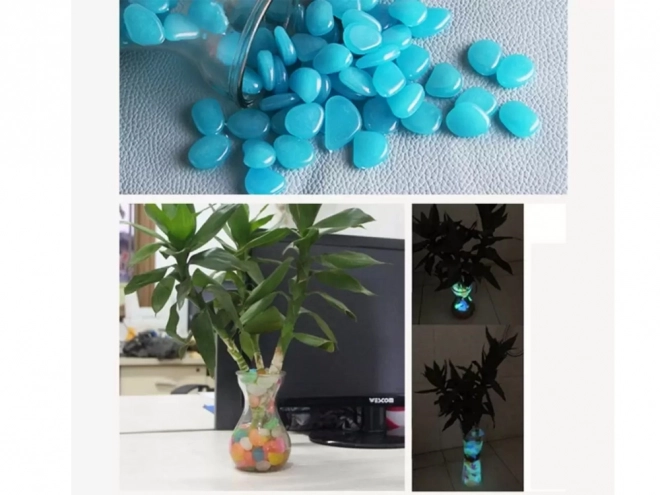Fluorescenčne svetlikajoči kamenčki za vrt in gospodinjstvo